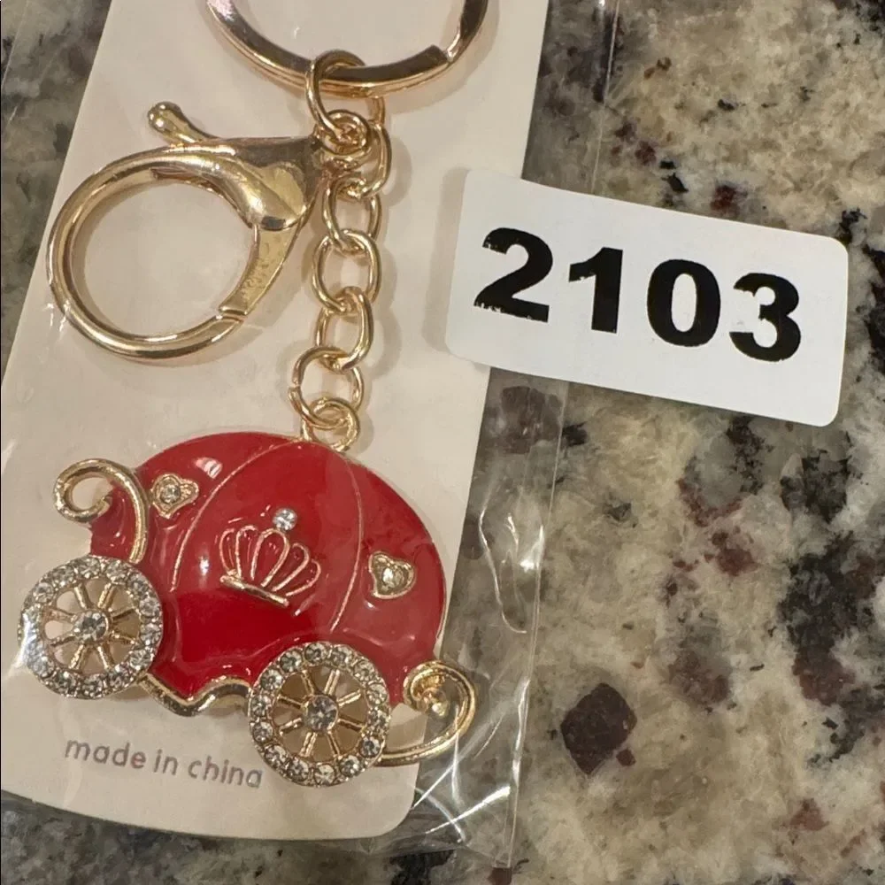2103 Princesses Carriage Key Ring &‎ Bag Charm
